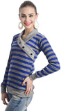 TeeMoods Casual Full Sleeve Striped Women's Top