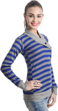 TeeMoods Casual Full Sleeve Striped Women's Top