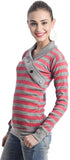 TeeMoods Casual Full Sleeve Striped Women's Top