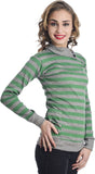 TeeMoods Casual Full Sleeve Striped Women's Top