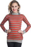 TeeMoods Casual Full Sleeve Striped Women's Top