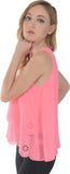 Trend Notes Casual Sleeveless Solid Women's Pink Top