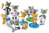 Tom and Jerry 9 Piece Play Set with 9 Tom, Jerry, and Spike Figures