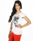 Free Soul Casual Short Sleeve Floral Print Women's Top