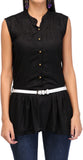 esoft Casual Sleeveless Solid Women's Top