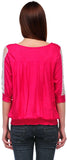 esoft Casual 3/4 Sleeve Solid Women's Top