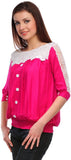 esoft Casual 3/4 Sleeve Solid Women's Top