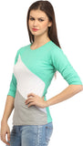 Cation Casual 3/4 Sleeve Solid Women's Top