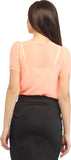 Cation Casual Short Sleeve Solid Women's Top