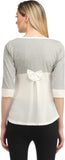 Cation Casual 3/4 Sleeve Solid Women's Top