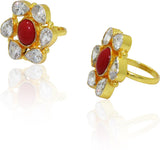 Frabjous German silver Rings For Women Alloy Zircon Toe Ring