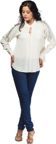 Aaliya Festive Full Sleeve Solid Women's Top