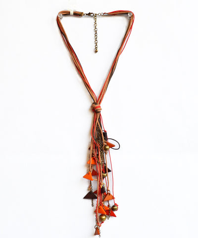 Trinketbag Red Tie Alloy Necklace
