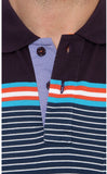 Okane Striped Men's Polo Neck T-Shirt