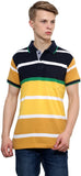 Okane Striped Men's Polo Neck T-Shirt