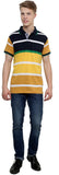 Okane Striped Men's Polo Neck T-Shirt