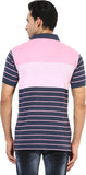 Okane Striped Men's Polo Neck T-Shirt