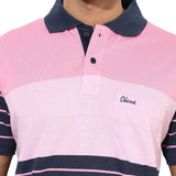 Okane Striped Men's Polo Neck T-Shirt