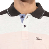 Okane Striped Men's Polo Neck T-Shirt