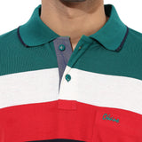 Okane Striped Men's Polo Neck T-Shirt