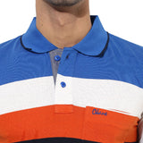 Okane Striped Men's Polo Neck T-Shirt