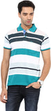 Okane Striped Men's Polo Neck T-Shirt