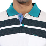Okane Striped Men's Polo Neck T-Shirt