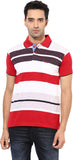 Okane Striped Men's Polo Neck T-Shirt