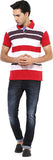 Okane Striped Men's Polo Neck T-Shirt