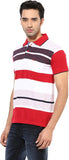 Okane Striped Men's Polo Neck T-Shirt