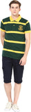 Okane Striped Men's Polo Neck T-Shirt