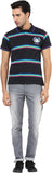 Okane Striped Men's Polo Neck T-Shirt