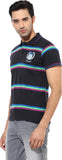 Okane Striped Men's Polo Neck T-Shirt