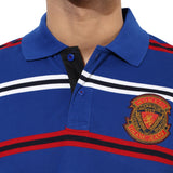 Okane Striped Men's Polo Neck T-Shirt
