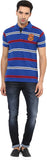 Okane Striped Men's Polo Neck T-Shirt
