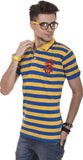 Okane Striped Men's Polo Neck T-Shirt