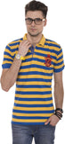 Okane Striped Men's Polo Neck T-Shirt