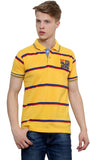 Okane Striped Men's Polo Neck T-Shirt