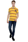 Okane Striped Men's Polo Neck T-Shirt