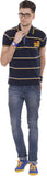 Okane Striped Men's Polo Neck T-Shirt