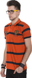 Okane Striped Men's Polo Neck T-Shirt