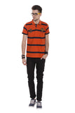 Okane Striped Men's Polo Neck T-Shirt