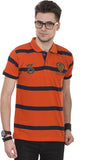 Okane Striped Men's Polo Neck T-Shirt
