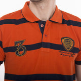 Okane Striped Men's Polo Neck T-Shirt