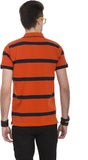 Okane Striped Men's Polo Neck T-Shirt