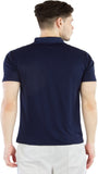 BURDY Graphic Print Men's Polo Neck Dark Blue T-Shirt