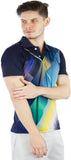 BURDY Graphic Print Men's Polo Neck Dark Blue T-Shirt