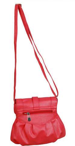 Triveni Women Pink Rexine Sling Bag