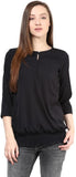 The Vanca Casual 3/4 Sleeve Solid Women's Top