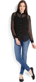 Tokyo Talkies Women's Self Design Casual Shirt